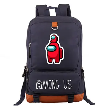 

Fashion Hot Sale Game Among US Backpack Canvas School Bags Among US Printed bag Teenagers And Boys Girls Travel Rucksack