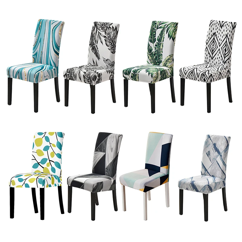 Printed Chair Cover Stretch Anti dirt Cheap Chair Covers Elastic Seat Covers Dining Room Home