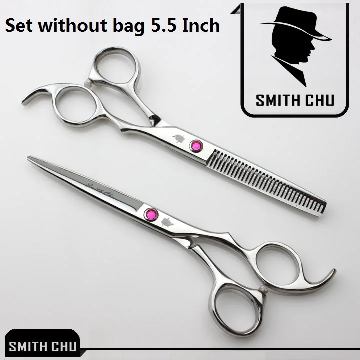 SMITH CHU 5," 6,0" Парикмахерские ножницы для волос Япония 440C прореживающие ножницы для стрижки волос Инструменты для укладки волос LZS0007 - Цвет: LZS0003 55 no bag