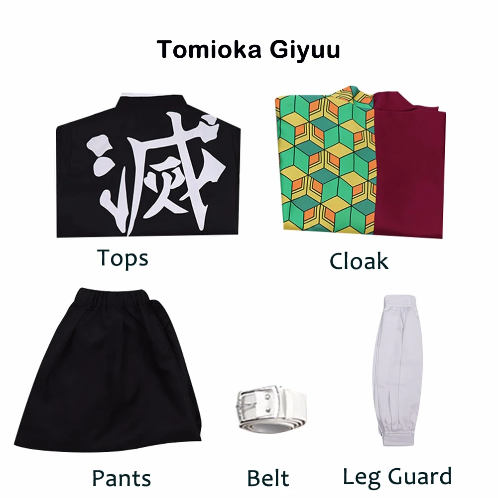 Парик для косплея Kimetsu no Yaiba, косплей костюм, парики Kamado Tanjirou Agatsuma Zenitsu Giyuu Tomioka, полный комплект японских кимоно для волос