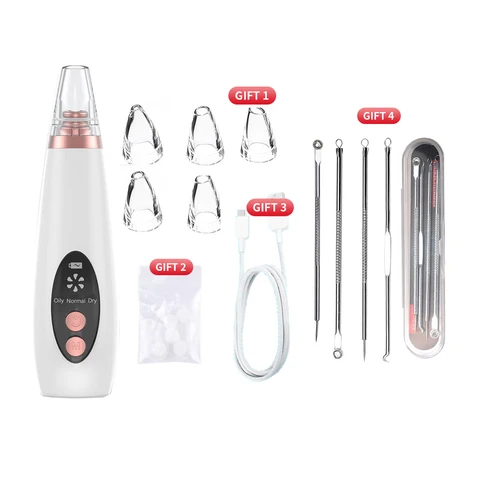Blackhead Remover Face Deep Nose Cleaner T Zone Pore Acne Pimple Removal Vacuum Suction Facial Diamond Beauty Clean Skin
