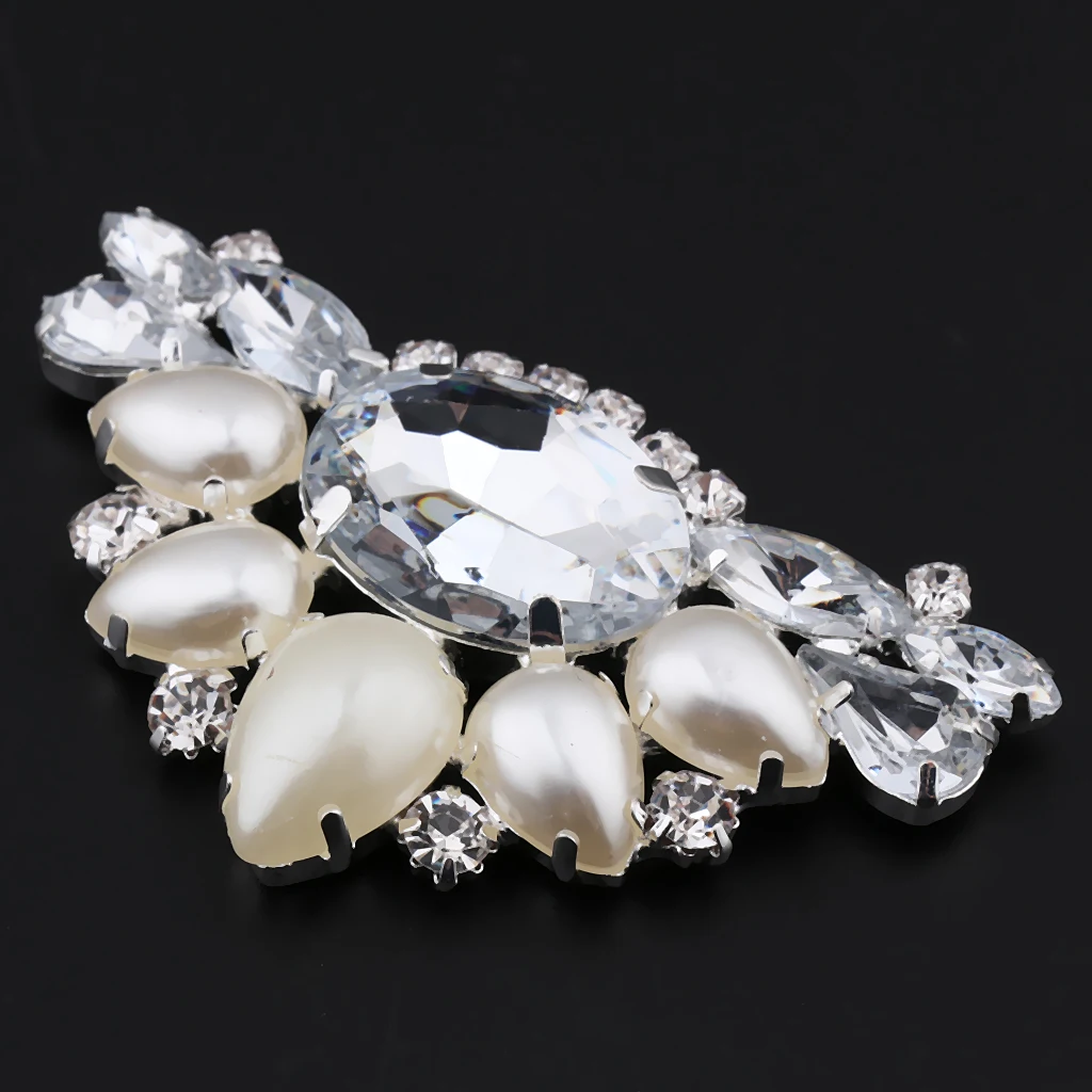 1pcs Versatile shoe clips Artificial Pearl Rhinestone Crystal Wedding Shoe Clips High-heel Buckle