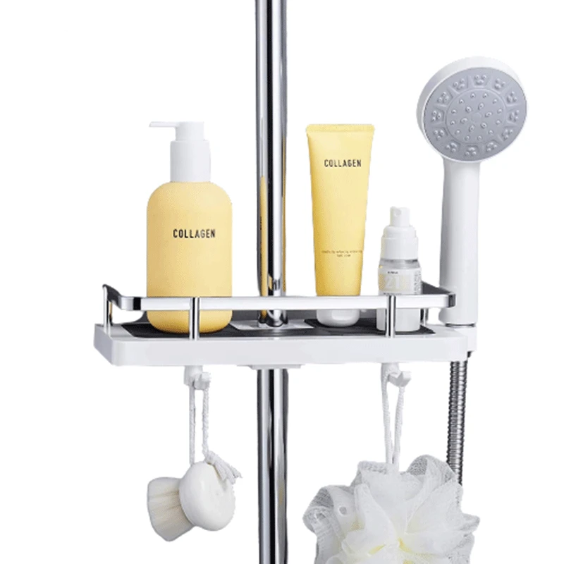 Bathroom Organizer Shower Storage Holder Rack Shelf Shampoo Tray Shelve Stand No Drilling Floating For Wall Household Item |