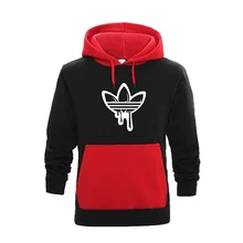 Высокое Качество Осень Зима теплые Европа-Америка флисовые толстовки для мужчин/женщин спортивные Свободные сращивания Толстовка скейтборд пары балахон