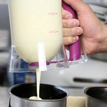 

Measuring Cup Baking Cake Batter Funnel Batter Cream Dispenser Dough Liquid Distributor Kitchen Pastry Tool