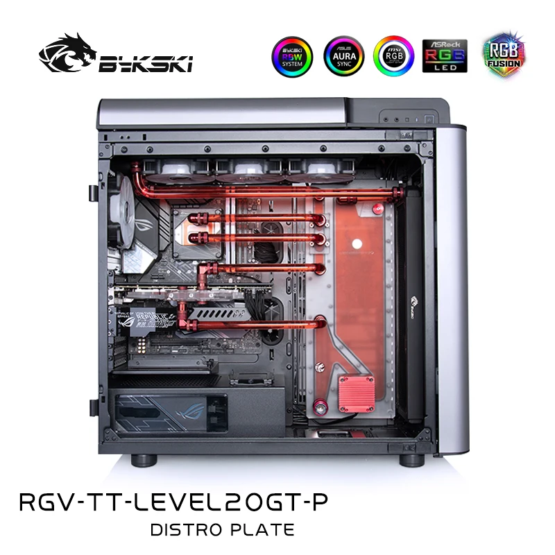 BYKSKI Distro пластина для Thermaltake LEVEL20 GT PC чехол резервуар воды водяного охлаждения RGV TT