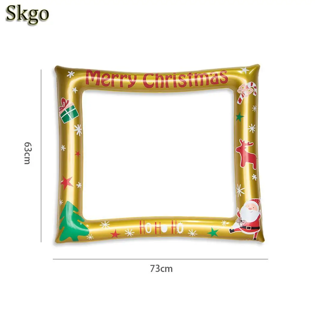 New Christmas Photo Frame Photo Props Decorations Gift Xmas PVC Cute Photo Props