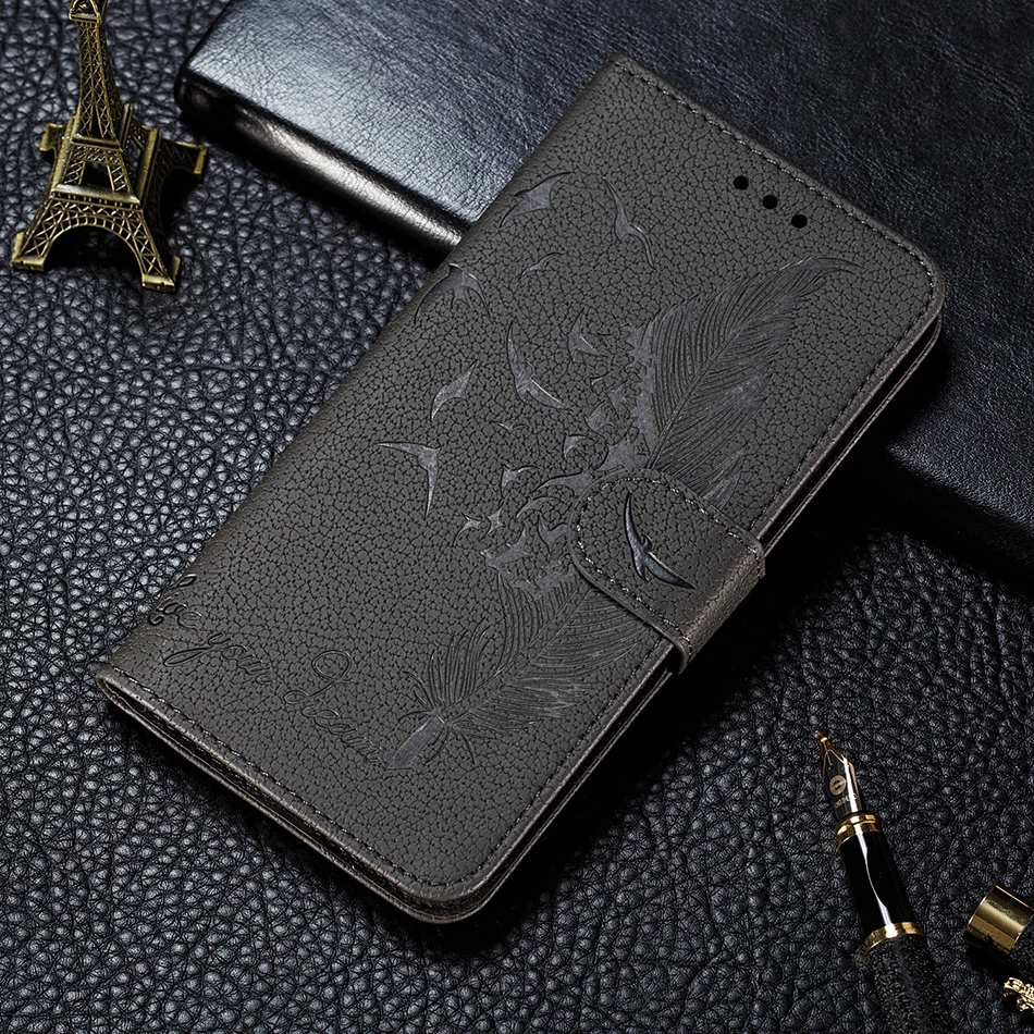 3D Feather Flip Cover For Samsung Galaxy A10 Case For Samsung A9 A8s A10 A20 A30 A40 A50 A60 A70 A7 M10 Note 9 Coque