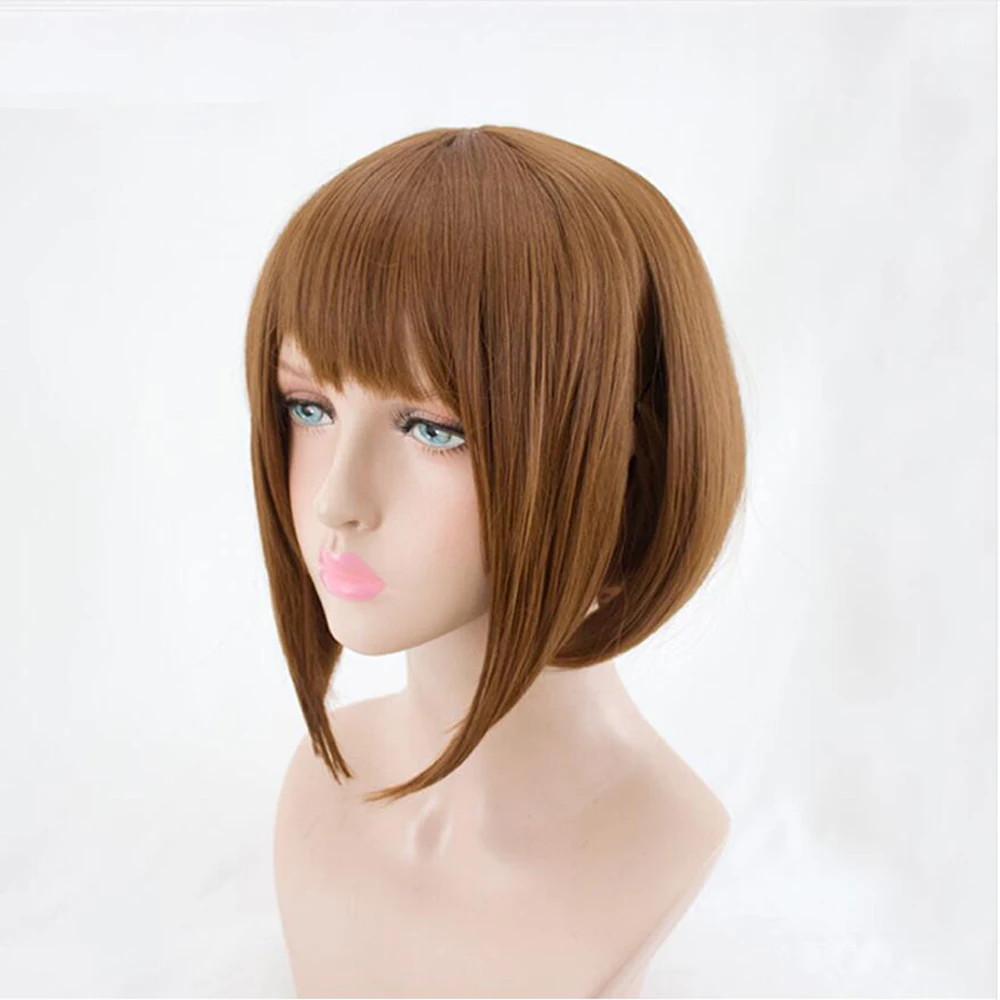 LIVA_GIRL_My_Hero_Academia_Boku_no_Hiro_Akademia_Uraraka_Ochako_Short_Brown_Bobo_Heat_Resistant