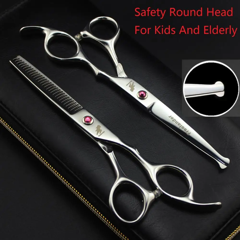 

Freelander 6 inch Professional Kids Safety Round Head Hair Cutting Scissors Shears For Young Mother Or Professional Hairdresser