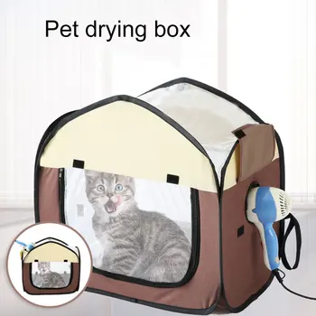 

Portable Foldable Pet Drying Box Tent Blowing Hair Dryer Cat Cage Dog Bath Artifact Grooming House Bag Pet Dry Room Pet Car Bag