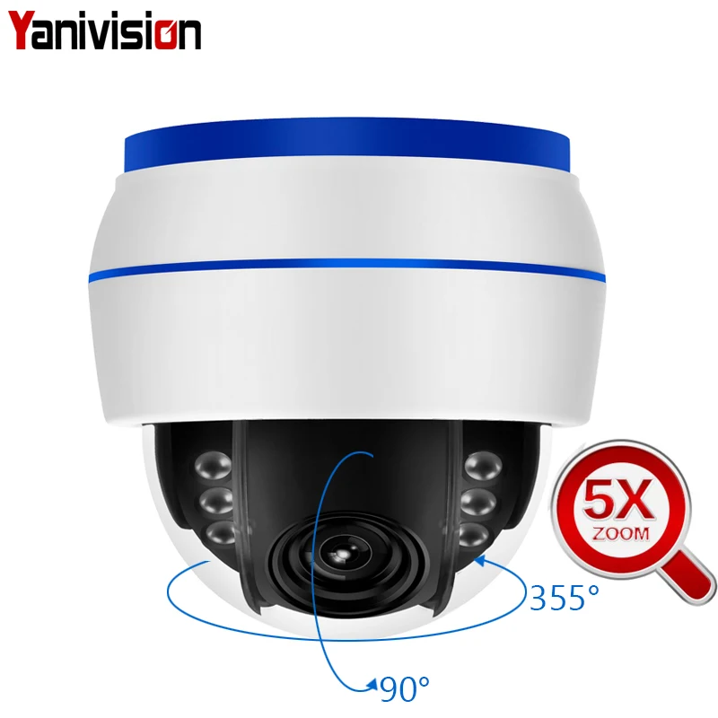 Беспроводная скоростная купольная PTZ IP камера зум 5x2 7 13 5 мм Wi Fi HD 1080P 960P автофокус
