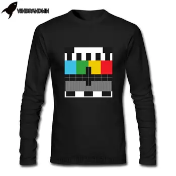 

Retro 2020 Test Signal Bars On Television Test Pattern T-shirt The Big Bang Cotton Sheldon Cooper Tshirt TV No Signal Tops Tees