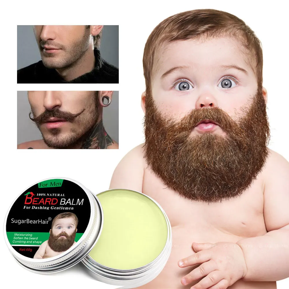 SugarBearHair натуральный органический мужской Бальзам для бороды увлажняющий