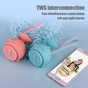 

7-level Waterproof Speaker with Wireless Bluetooth TWS Wireless Internet Portable Pig Speaker SGA998