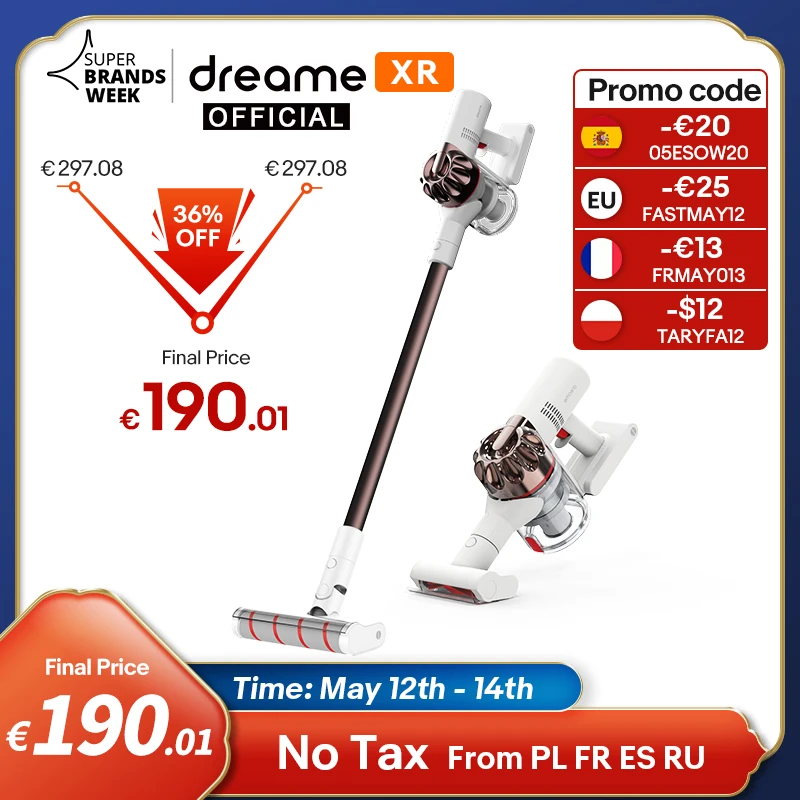 Dreame XR Premium Handheld Wireless Vacuum Cleaner Portable 22Kpa Cyclone Filter All in One Dust Collector Carpet Sweeper