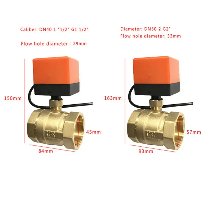 Моторизованный электрический шаровой соединитель латунная резьба 2/3 способов для кондиционера прямой ток JDH99