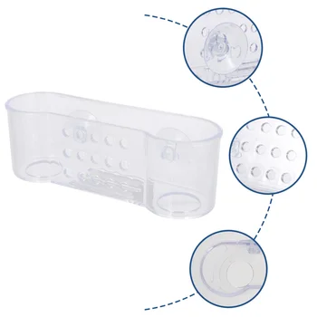 

2 Pcs Portable Durable Practical Plastic Sponge Rack Cleaning Cloth Storage Rack for Restroom