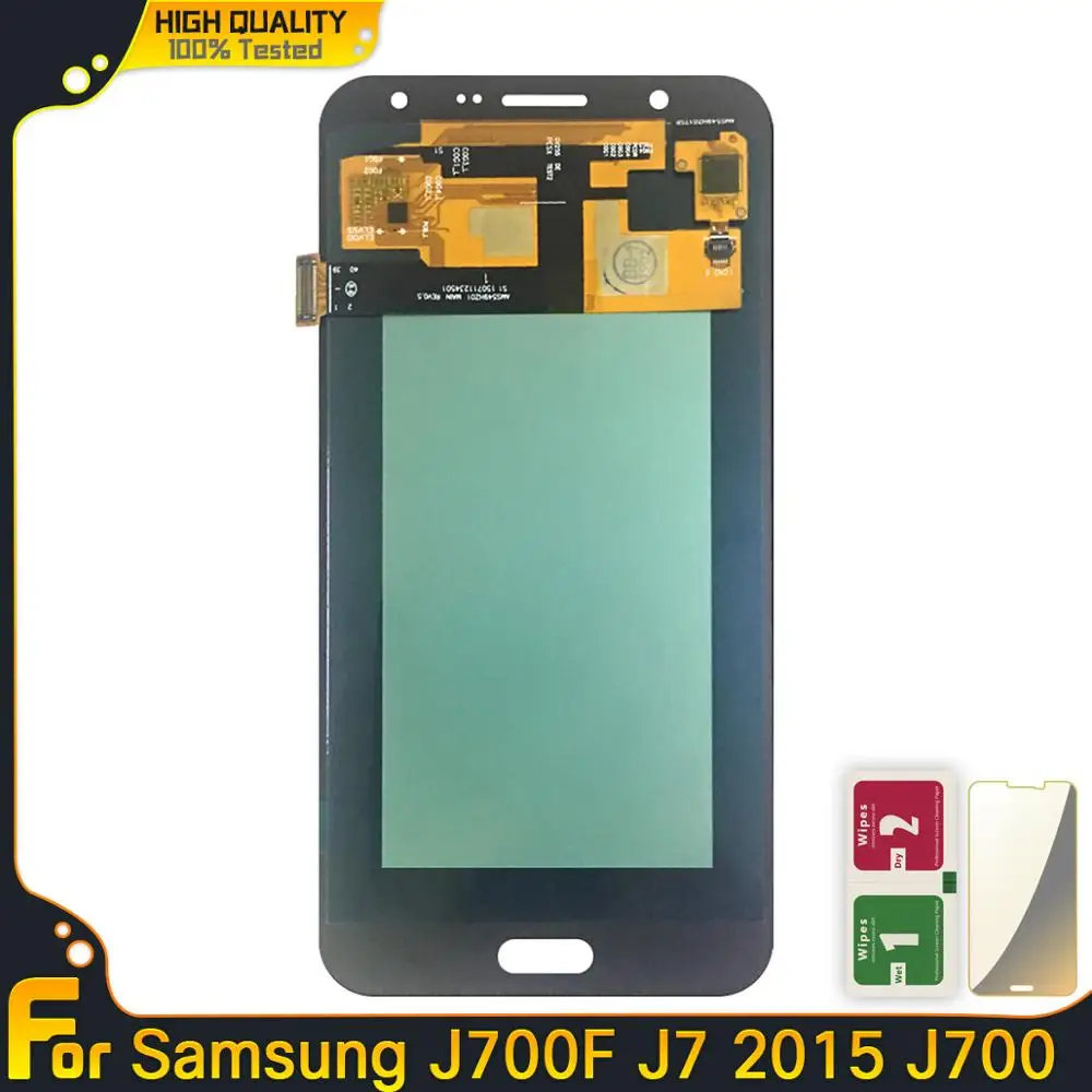 ЖК-дисплей OLED для Samsung Galaxy J7 2015 J700 J700F сенсорный экран дигитайзер в сборе J700H J700M |