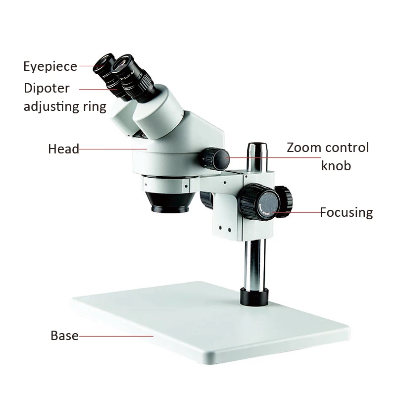  Professional Binocular Microscope Stereo Zoom Microscope 7X-45X For Phone Smartphones Repair Micros