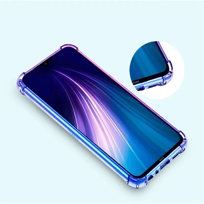 Чехол для Xiaomi mi CC9e CC9 9T 9 8 Pro SE Lite Red mi Note 8 7 6 K20 Pro 5 8A 7A Go A2 A3 Lite градиентной радужной расцветки подушка безопасности для мягком переплете