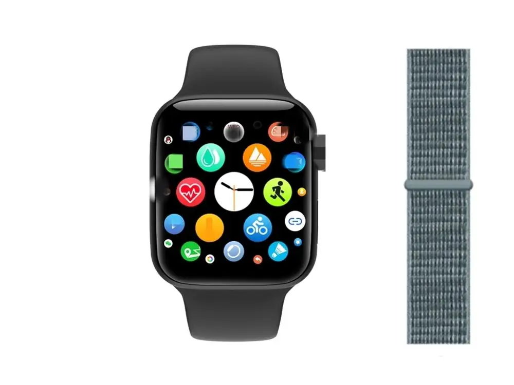 black and blue W68 умные часы серии 5 для мужчин и женщин iwo 8 lite iwo 10 монитор сердечного ритма напоминание о звонках для Android IOS PK P68 W34 IWO11 - Цвет: black and blue