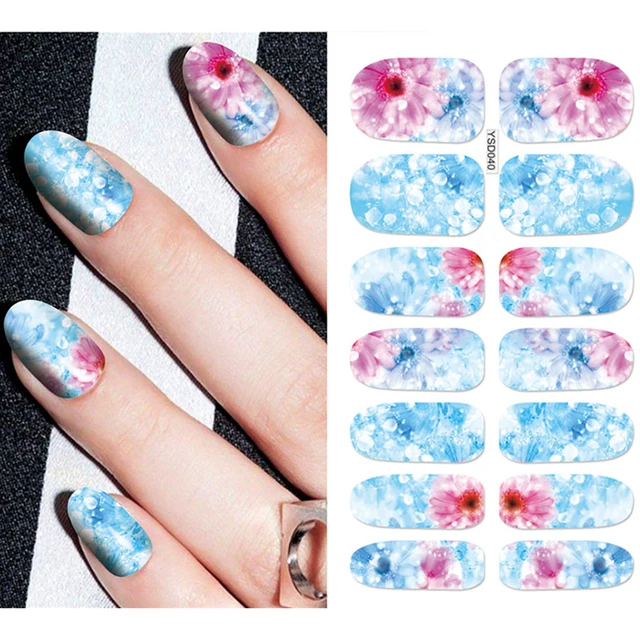 Nail Stickers For Nails Sliders 3D Color Water Transfer Nail Sticker Creativity Decoration Art Necklace Pattern Dreamcatcher YSD040