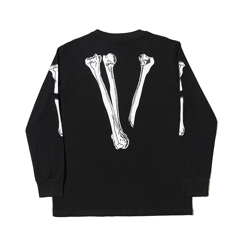 Sudadera capucha de calavera para hombre y mujer, ropa deportiva de algodón con estampado de VLONE, estilo hiphop y ropa de calle de marca de EE. UU.|Sudaderas con capucha