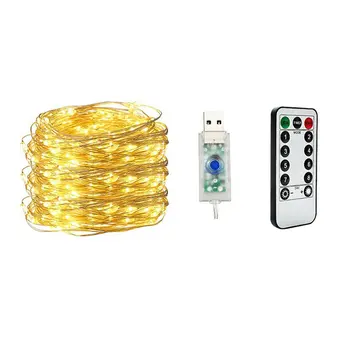 

5m 50LED Remote Control USB Copper Wire String Light Low Voltage Waterproof Christmas Day Light String