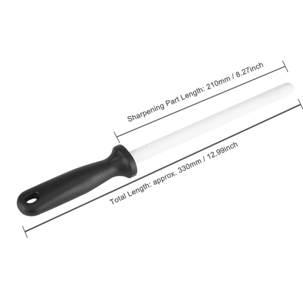 8 inch Ceramic Knife Sharpener Rod with Good Grips ABS Handle Professional Zirconia Sharpening (8)