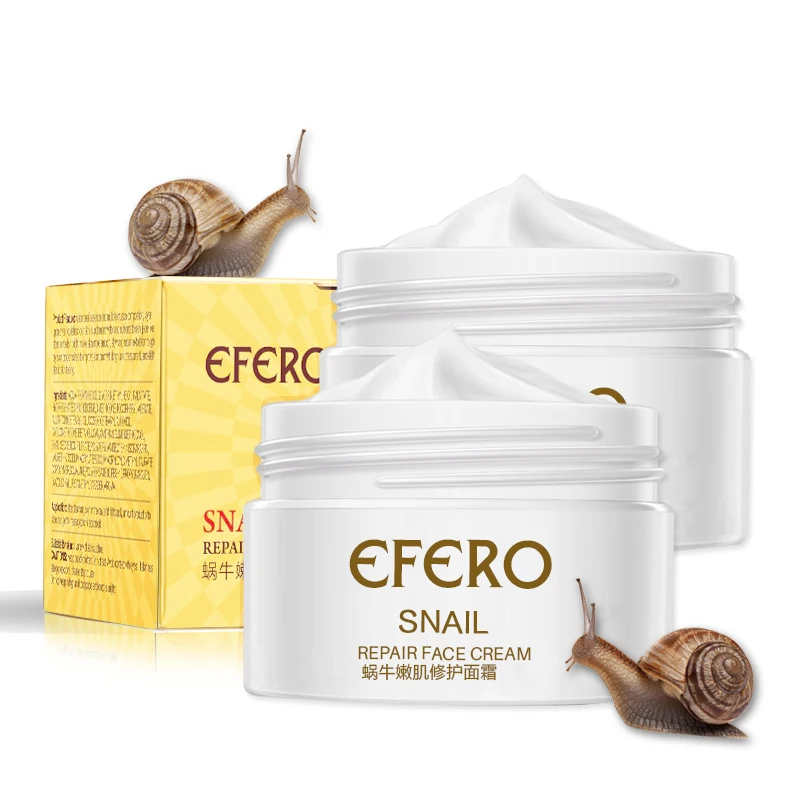 Snail Cream Efero Улитка Сыворотки для восстановление лица Уход за кожей лица крем по уходу за кожей против старения, крем для лица с гиалуроновой кислотой, с Улитка крем для отбеливания веснушек - Цвет: Snail Cream