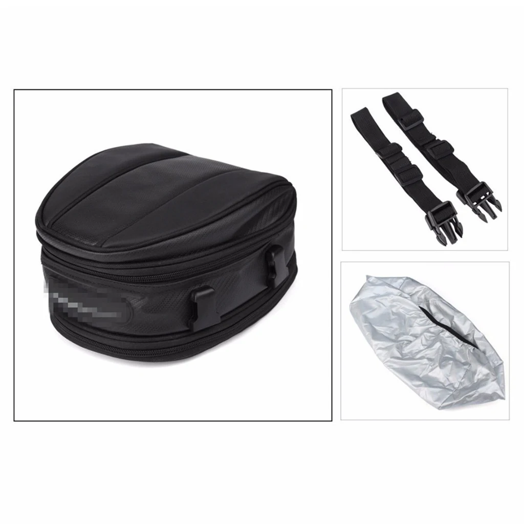 Motorcycle Tail Seat Bag Saddle Bags Waterproof Sport Backpack Durable Black
