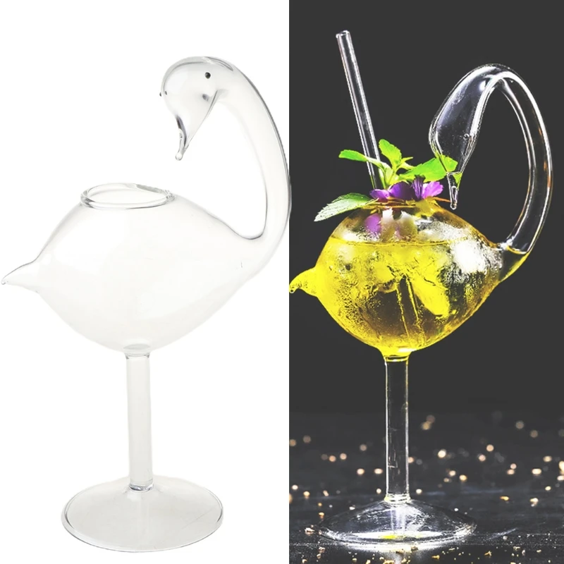 1PCS Swan Shape Cocktail Glass Wine Water Cup for restaurants bar party 180ml | Дом и сад