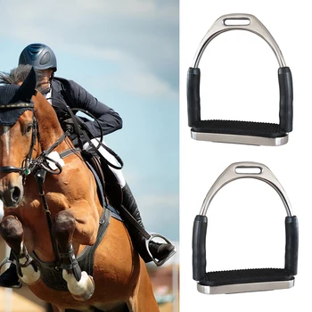 

1 Pair Racing Stirrups Folding Safety Outdoor Saddle Pedals Equipment Durable Horse Riding Stainless Steel Sports Anti Slip