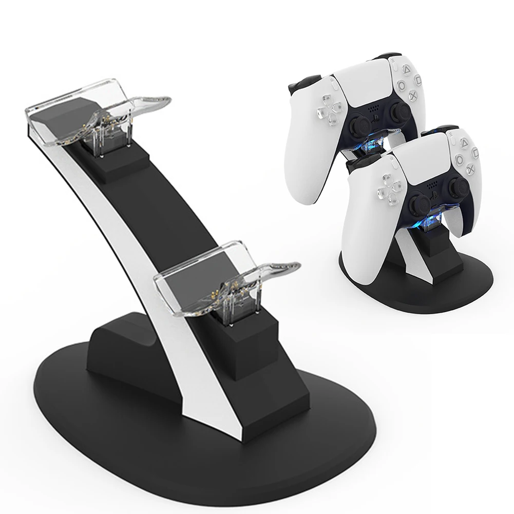 5V 2A Game Controller Handle Dual Charger Dock for Sony PS5 DualSense Wireless Charging Power Cradle Desktop Stand Station | Электроника