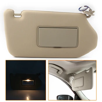 

Car Sun Visor Tan Sunshade Shield w/ Light for Nissan Pathfinder 2013-2018 & Infiniti QX60 2014-2017 JX35 2013 Front Right