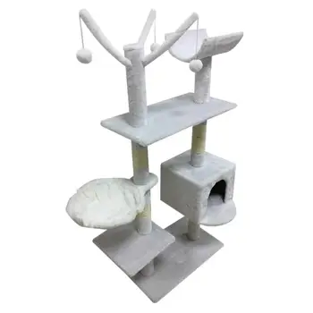 

Pet Cat Tree Tower Condo House Scratcher Post Toy for Cat Kitten Cat Jumping Toy with Ladder Playing Tree