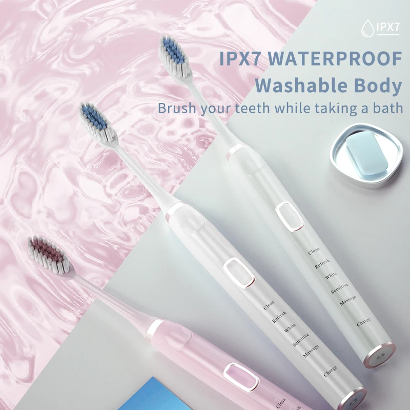 Xiaomi FAT Sonic Electric Toothbrush Rechargeable Ultrasonic Automatic Dental Tooth Brush with 5 Brush Heads IPX7 Waterproof Xiaomi FAT Sonic Electric Toothbrush Rechargeable Ultrasonic Automatic Dental Tooth Brush with 5 Brush Heads IPX7 Waterproof