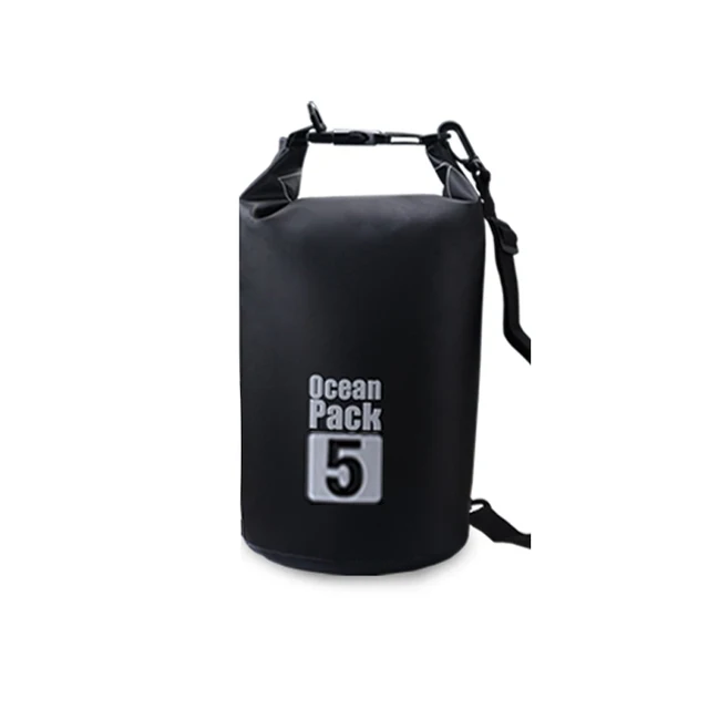 PVC Waterproof Bag 5L 10L 20L Outdoor Swimming Bag Diving Compression Storage  Dry Bag For Man Women Kayaking Backpack Black 5L