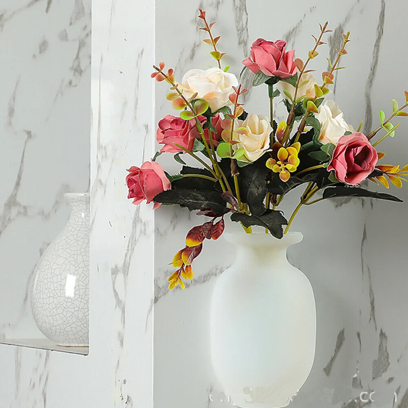 Wall Hanging Vase Rubber Silicone Sticky Flower Container Floret Bottle Decor