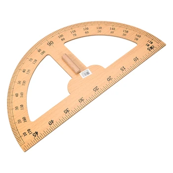 

uxcell Protractor Semicircle Wooden 50cm 180 Degree for Teaching Dry Erase Board Teaching Measurements Angles and Shapes