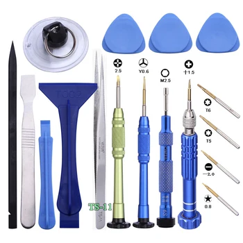 

17 PCS Mobile Phone Repair Opening Tool Kits Spudger Pry Tweezers Screwdriver Set For iPhone 7 6 6S 5 iPad Repair