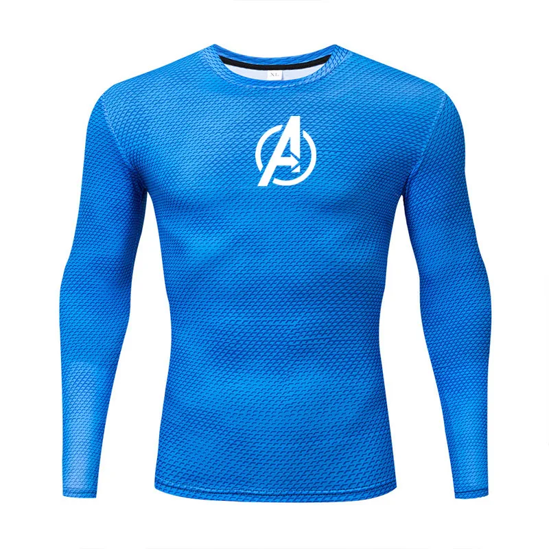 Мстители 4 эндигра квантовые войны 3D печать футболка мужская сжатая рубашка Железный мужской костюм для косплея с длинным рукавом Harajuku футболка - Цвет: Photo Color