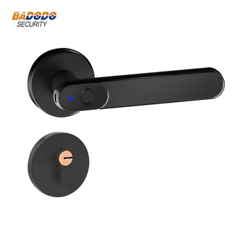 

Zinc alloy 20 users Smart Fingerprint Lock Electric biometric Lock with mechanical key for indoor home wooden metal door