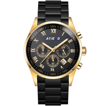

Atieno AT6023G Luxury men's quartz silicone Mens Wristwatch Casual Man water proof wrist watch