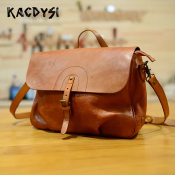 

Nature Cow Leather Retro Mens Messenger Bag Luxury High Quality Cowhide Male Handbag Cross Shoulder Bag Modern Stylish Sling Bag