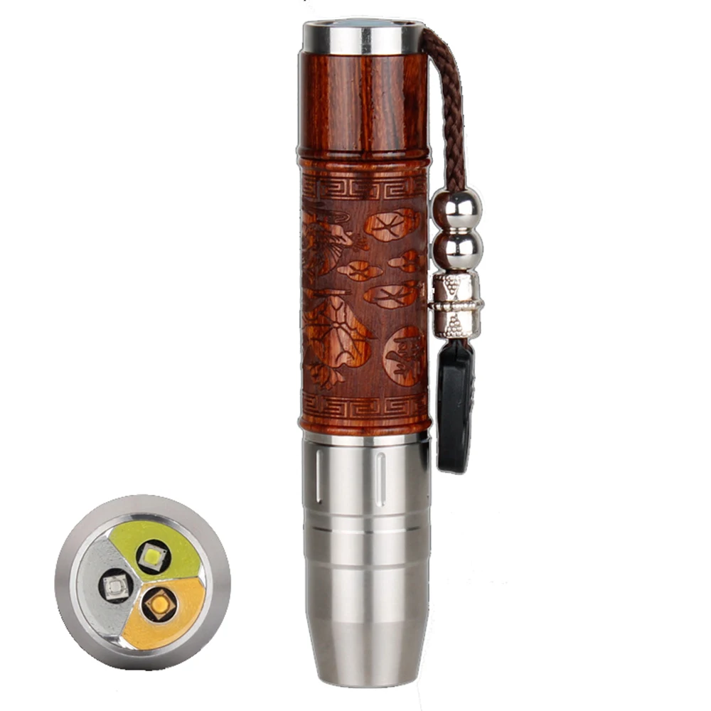 8 Watts Powerful LED Gemstone Torch Yellow Light 3IN1 Portable LED Lanterna Amber Jewelry Torch 365nm UV Currency Detector