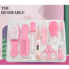 9 шт. комплект для ухода за ребенком расческа ножницы для ногтей клипер для новорожденных детей медицинские приборы термометр Безопасный Набор для новорожденных