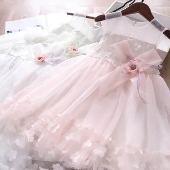 

2020 Summer Girls' Three-dimensional Petal Princess Dress Children's Vest Dress Children's Clothing Wholesale