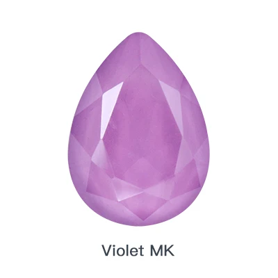 Нежные яркие Мокко серии Tear Drop K9 стеклянные стразы хрустальные стразы Pointback клей для страз на одежду ремесла - Цвет: Violet MK
